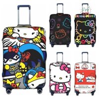 Hello Kitty Du Lịch Vui Vẻ Elite Hành Lý Bao Vali Bảo Vệ Hành Lý Co Giãn Bảo Vệ Hoạt Hình 18 20 24 32 inch 0050