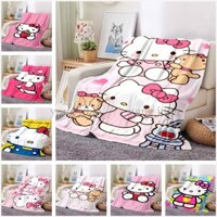 Hello Kitty Hello Kitty Chăn Trẻ Em Hoạt Hình Sofa Điều Hòa Không Khí Flannel Chăn Ga Giường Văn Phòng Ngủ Chăn Có Thể Tùy Chỉnh A66