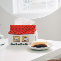 Hello Kitty Hoạt Hình Hộp Khăn Giấy Hoạt Hình Dễ Thương Ngôi Nhà Ngộ nghĩnh Hình Mèo Hộp Giấy Phòng Khách Ô Tô Để Bàn Hộp Bảo Quản