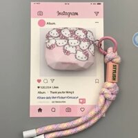 Hello kitty màu hồng Thích hợp cho tai nghe thế hệ Airpods3 Hộp đựng tai nghe thế hệ 23 airpodpro mới Apple
