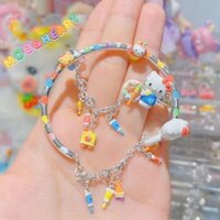 Hello Kitty Nhỏ Họa Sĩ Vòng Tay Trẻ Em Sáng Tạo Gấu Mèo Dễ Thương Nửa Vòng Tay Vòng Tay Niche Sinh Viên Bạn Gái Quà Tặng / Hạt 253.28