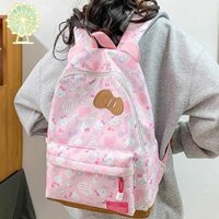 Hello kitty nơ dễ thương ngọt ngào dễ thương Tai mèo dễ thương (Bánh mì hình tai mèo hấp) ba lô dung tích lớn [JP6VN]