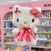 Hello Kitty váy kẻ nơ đỏ 45cm