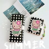 Hello Kitty Ví Đựng Tiền Xu Ví PU Ví Ngắn 70% Ví Dài Ví Đa Năng Đựng Thẻ Sinh Viên Túi Đựng Tiền Xu Hawaii Hula