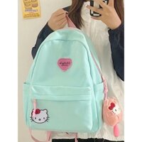 Hellokitty ba lô nữ đeo vai màu hồng Hello Kitty y2k dễ thương hoang dã KT túi đi học mèo nữ