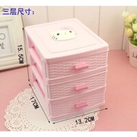 Hellokitty Hello Kitty Máy Tính Để Bàn Tủ Quần Áo Hộp Lưu Trữ Ngăn Kéo Đồ Lặt Vặt Hộp Lưu Trữ Mỹ Phẩm Hộp Đồ Trang Sức