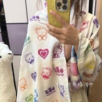 Hellokitty Khăn tắm Cotton dễ thương Gạc bông Khăn tắm lớn