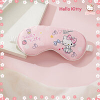 Hellokitty Lụa Thoải Mái Che Bóng Giảm Mệt Mỏi Mắt Thoáng Khí Mịn Thoáng Khí Mặt Lớn Che Nắng Hỗ Trợ Giấc Ngủ Mặt nạ Mắt Công Chúa