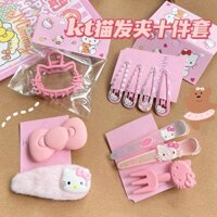 Hellokitty set 10 Kẹp Tóc Hình Hello Kitty Dễ Thương Cho Bé Gái