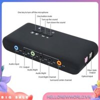 [Hellonewworld.vn] Card âm thanh 7.1 Đầu ra DAC 8 kênh Card âm thanh Usb 2.0 cho loa máy tính để bàn gia đình