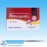 Hemopoly Dung dịch uống ngăn ngừa và trị thiếu máu do thiếu sắt (20 ống x 5ml)