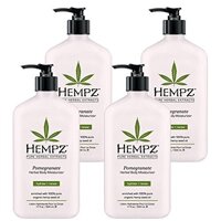 Hempz Pomegranate Herbal Body Moisturizer, Light Pink, 17 Oz Pack Of 4, 17 Oz