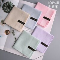 Hemuji Tình Cảm Nguyên Chất Cotton Khăn Tay Khăn Tay Khăn Vuông Khăn Lau Mồ Hôi Và Mắt Mềm Mại Retro Nhỏ Khăn Tay