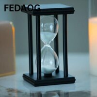Hẹn giờ cát đồng hồ cát FEDAOG, Hẹn giờ cát cổ điển 8 màu, Cát thủy tinh bằng gỗ lớn 30 / 60 phút Đồng hồ cát văn phòng