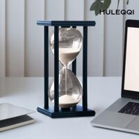 Hẹn giờ cát đồng hồ HULEQI, Hẹn giờ cát thủy tinh bằng gỗ 8 màu, Thiết thực 30 / 60 phút Đồng hồ cát cổ điển Bộ hẹn giờ văn phòng