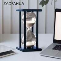 Hẹn giờ cát ZAOFAHUA, 30 / 60 phút 8 màu Đồng hồ cát hẹn giờ, Bộ hẹn giờ cát thủy tinh bằng gỗ cổ điển thực tế Bộ hẹn giờ cát đồng hồ cát văn phòng