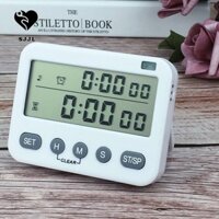 Hẹn giờ nhà bếp SJJL, Hẹn giờ màn hình kép rung, Đồng hồ bấm giờ im lặng LCD dành cho học sinh