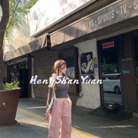 Heng Shan Yuan Áo Vest Nữ Mỹ XINGX Patch Vest Slim Fit Đa Năng Top