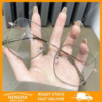 (Hengha) Kính mắt khung vuông đơn giản thời trang mới dành cho nữ Khung quá khổ thời trang Hàn Quốc Kính mắt chống ánh sáng xanh