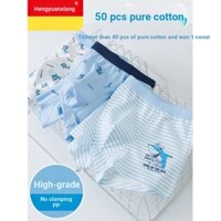 Hengyuanxiang Quần Lót Trẻ Em Nam Mùa Hè 4 Quần Short Bé Trai Vuông Cotton Nguyên Chất 8 Mùa Hè 9 Mỏng Phong Cách Vừa Lớn Trẻ Em 12 Boxer 15