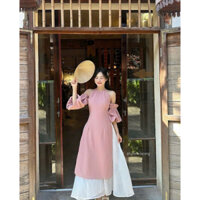 Hèo Chinh Chắn | Set Áo Dài Cổ Yếm Tay Rời Kèm Chân Váy Voan Dài