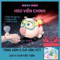 Heo Chinh Thám Điều Khiển Từ Xa - Thổi Bong Bóng, Phát Nhạc, Phun Sương - Đồ Chơi Pin Sạc cho bé từ 1 tuổi