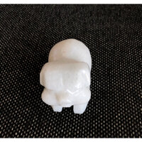 heo đá phong thủy đá non nước 7cm  - Trắng