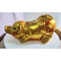 heo đất, lợn đất chữ tài lộc dài 45cm