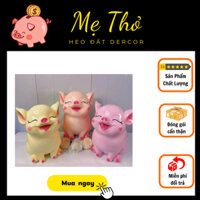 Heo Đất Tiết Kiệm 3D Tai Vểnh Ngậm Tiền - Lợn Đất Phong Thủy Tài Lộc - Shop Mẹ Thỏ