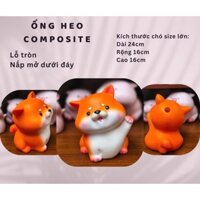 Heo đất tiết kiệm chó Shiba dể thương có nắp mở ống heo tiết kiệm