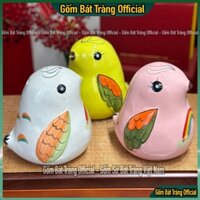 Heo Đất Tiết Kiệm Hình Bồ Câu, ống tiết kiệm tiền siêu kute đáng yêu gốm sứ Bát Tràng