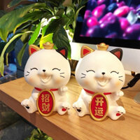 Heo đất tiết kiệm hình mèo thần tài dễ thương