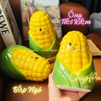 Heo đất tiết kiệm, Lợn đất Heo sứ Ống heo tiết kiệm kiểu dáng hình Bắp Ngô xinh xắn, Có lỗ tròn và dẹt