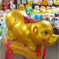 Heo đất tiết kiệm mọi đại nhũ đồng 38cm