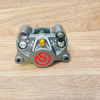 Heo dầu 2 Piston Logo đỏ màu xám lắp được mọi dòng xe