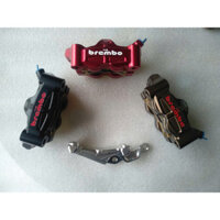 HEO DẦU BREMBO 4 PISTON + PÁT EX150/155 LỖ TRỤ  - SIZE ĐĨA 260/267MM.