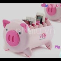 Heo hồng đựng điện thoại điều khiển đáng yêu