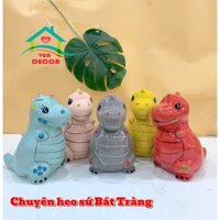 Heo sứ khủng long các màu Bát Tràng-Lợn Đất cho bé trai-Ống sứ-Ống sứ đựng tiền Vua_decor