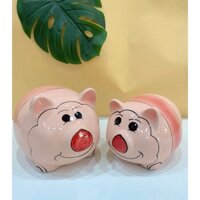 Heo sứ pid leg heo hồng đáng yêu dễ thương Bát Tràng-Lợn Đất -Ống sứ-Ống đựng tiền LiLy Decor Home