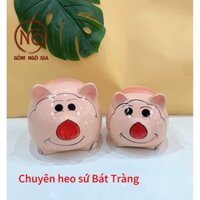 Heo sứ pid leg heo hồng đáng yêu dễ thương Bát Tràng-Lợn Đất -Ống sứ-Ống đựng tiền Gốm Ngô Gia