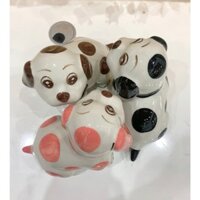 Heo sứ Tiết Kiệm Bát Tràng-Lợn Đất-Ống sứ đựng tiền chó đốm cute cho bé yêu-Ống sứ Vua Lợn Tiết Kiệm
