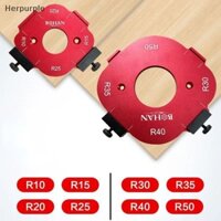 Her 4in1 Bộ định tuyến chế biến gỗ Arcs Mẫu định vị góc Bán kính định tuyến R10-R50 Bán kính Jig Công cụ định vị VN