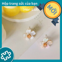 Her Lab Phòng Thí Nghiệm Phòng Thí Nghiệm Của Cô Ấy | Bông Tai Mạ Bạc 925 Hình Hoa Năm Cánh Thời Trang Cho Nữ