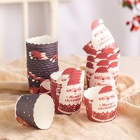 HERA Set 50 Cốc Giấy Làm Bánh Cupcake Muffin Phong Cách Giáng Sinh