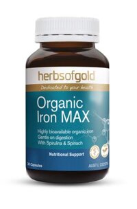 Herbs of Gold Organic Iron MAX / 30 viên nang