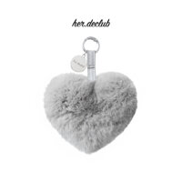 Her.declub Charm đeo túi trái tim lông mềm mại cho nữ