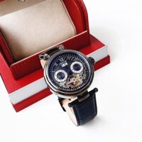 Heritor Automatic Ganzi Semi-Skeleton Leather-Band Watch HERHR3307- Đồng Hồ Nam