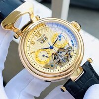 Heritor Automatic Ganzi Semi-Skeleton Leather-Band Watch  HERHR3303 - Đồng Hồ Nam