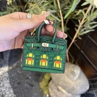 Hermes Birkin túi mini sáng tạo ngôi nhà nhỏ túi tai nghe dễ thương treo cổ niche túi mặt dây chuyền túi chìa khóa