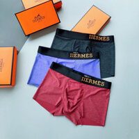 Hermes2506 Nam Ice Silk Liền Mạch Quần Lót Thoáng Khí Bé Trai Boxer Quần Đùi Người Lớn Boxer Quần Đùi